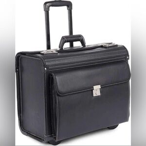 Bugatti Lawyer/litigation Rolling Simulated
Leather, pebble Finish Briefcase